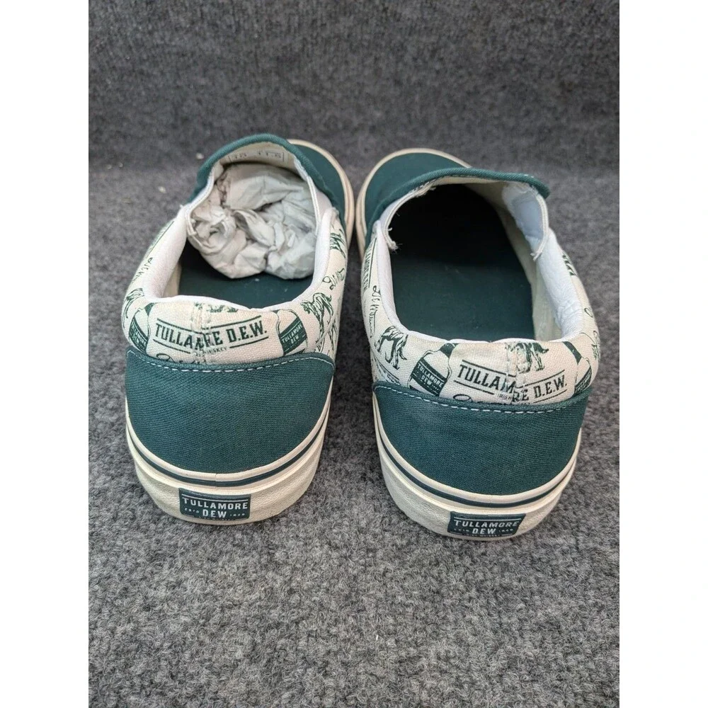 Tullamore Whiskey Slip On Skateboard Shoes Size 10 Green & White Excellent Cond. - Picture 6 of 16